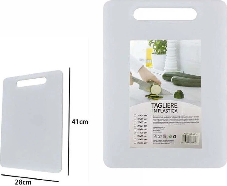 Tagliere Plastica Con Manico 41 X 28 Cm Tagliare Verdure Frutta Cucina 67583