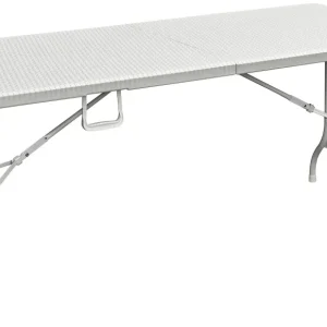 Tavolo Catering Rettangolare Pieghevole 180x75x75 cm HDPE Bianco
