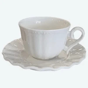 Tazza Caffè Ducale con Piattino Porcellana Bone China 80ml Design