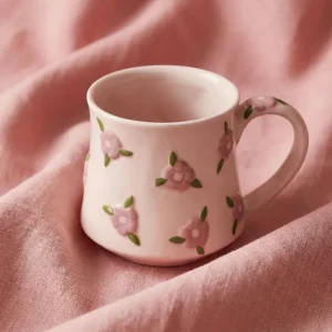 Tazza con fiori di ciliegio rilievo - 320 ml
