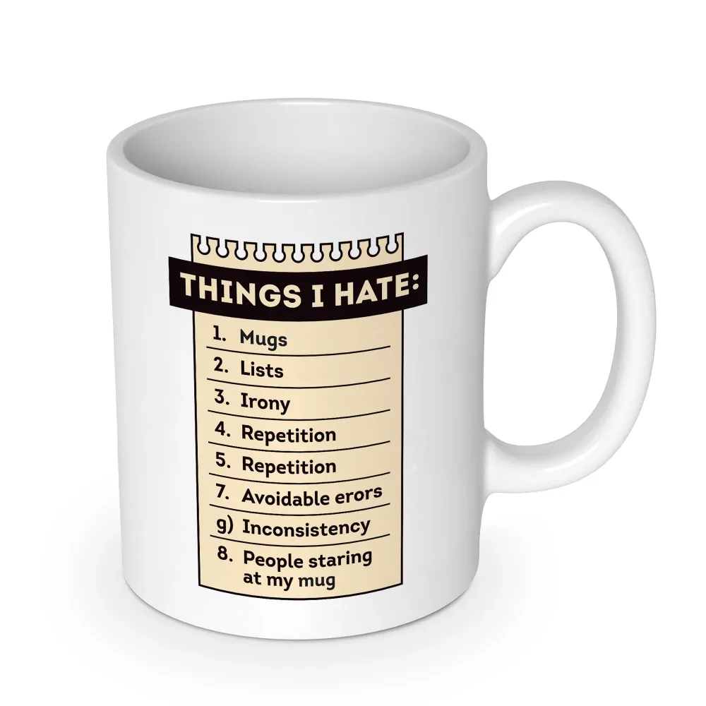 Tazza Cose che odio