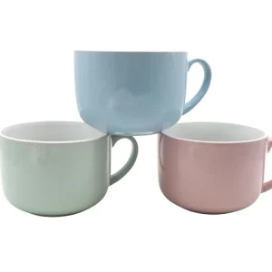 Tazza h.8,5x11,5/15cm tinta unita 3 colori assortiti