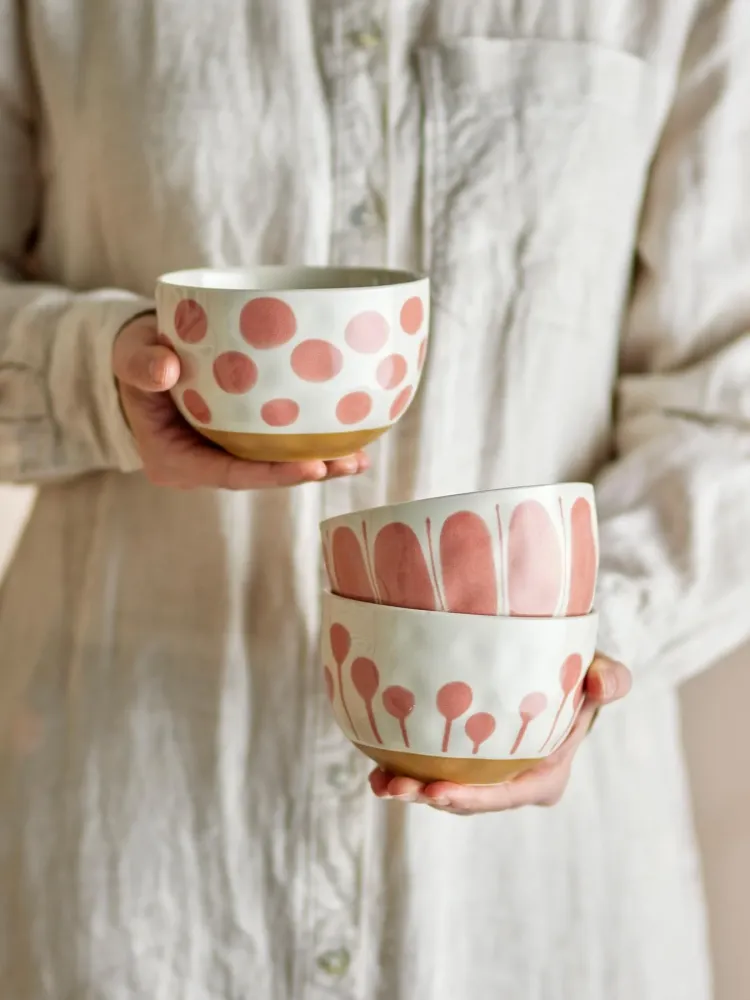 Tazza di linora, rosa, grepa