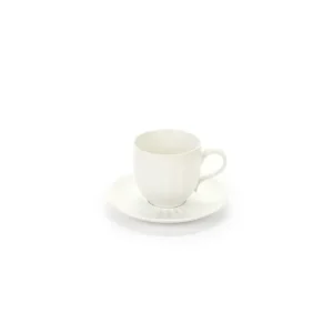Tazza Sunday con Piattino Bianco
