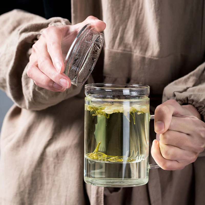 Tazza di vetro per infusore di tè