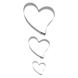 <tc>STÄDTER</tc> Set di tagliabiscotti forma di amore, 3 pezzi, 3,5–9,5 cm