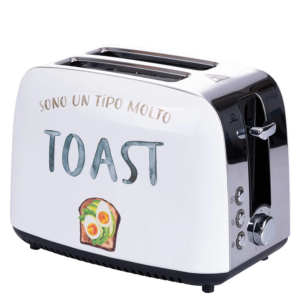 Tostapane Elettrico 28,5x18,5x19,5 cm 925W VdE Tivoli 1996 Le Travisate Bianco