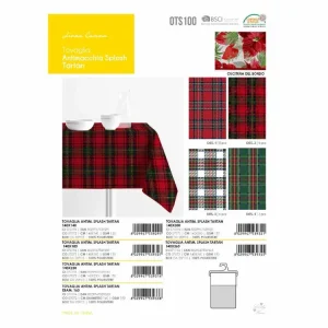 Tovaglia antimacchia splash tartan 140x300cm