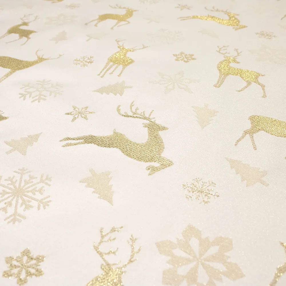 Tovaglia Natalizia glitter lurex Renna 18 posti Decoro di Natale 6904