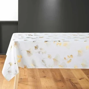 Tovaglia rettangolare con foglie oro 240cm | Rohome