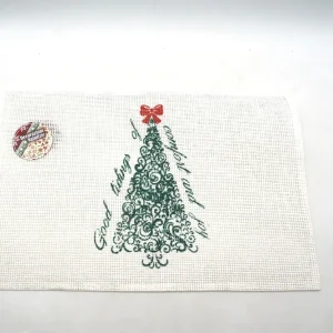 TOVAGLIETTA CARTA RETTANG. 30X45CM. DIS. ALBERO NATALE