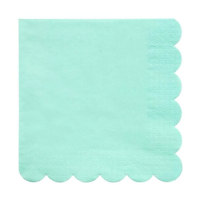 20 tovaglioli carta - menta - tinta unita