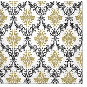Tovaglioli Pranzo 20x Ornamento Reale, 33x33 cm
