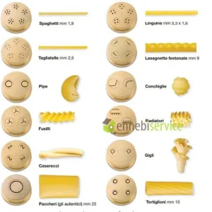 Trafila bronzo pro pipe per macchina per la pasta "chef casa" Imperia