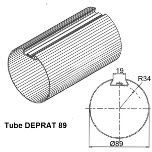 Tubo DEPRAT, Ø 89 mm x 1,0 | Lunghezza 1500 mm