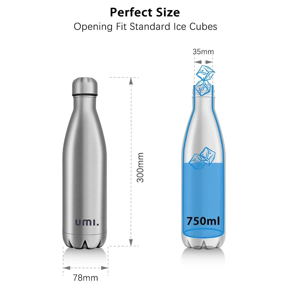 Umi. Amazon - Borraccia Termica, 750ml Bottiglia Acqua Acciaio Inox,...
