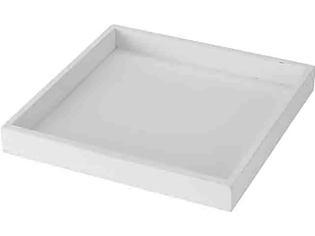 Vassoio legno 25x25cm bianco