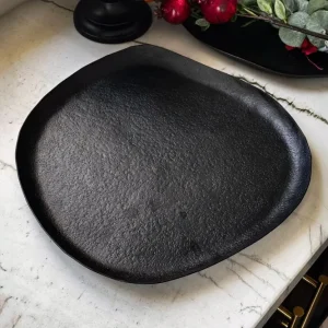 Vassoio Medio Alluminio Nero Dal Design Irregolare