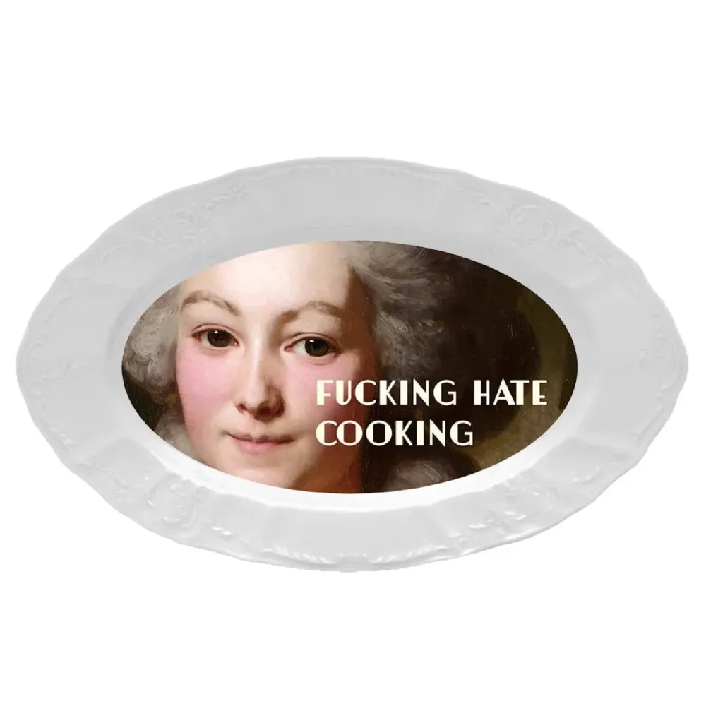 Vassoio ovale big FUCKING HATE COOKING