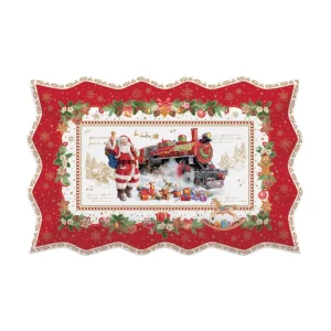 Vassoio porcellana della collezione "Christmas Memories" di Easy Life 35x23
