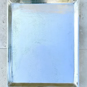 Vassoio rettangolare argentato