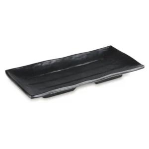 Vassoio Rettangolare Cm.19,5x9,5 Ondulato Nero
