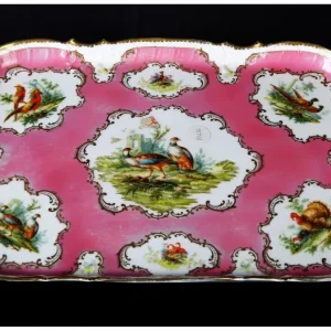 Vassoio rettangolare con manici porcellana
