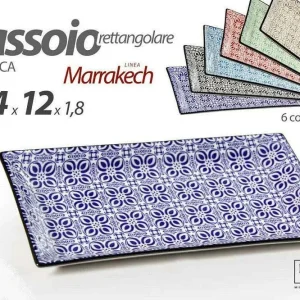 Vassoio Rettangolare Marrakech Multiuso 24x12x1,8 Cm 6 Colori Assortiti 771668