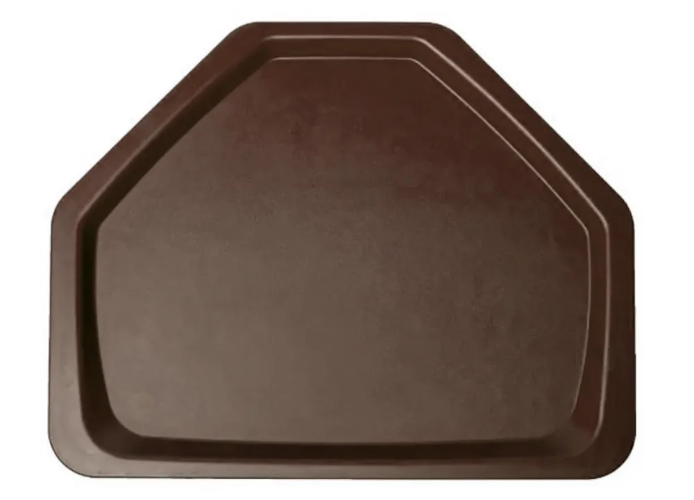 Vassoio Trapezio Gastronorm Cm.53x32,5 Marrone Noce