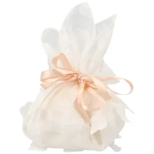 Velo organza bianco 36cm con margherite