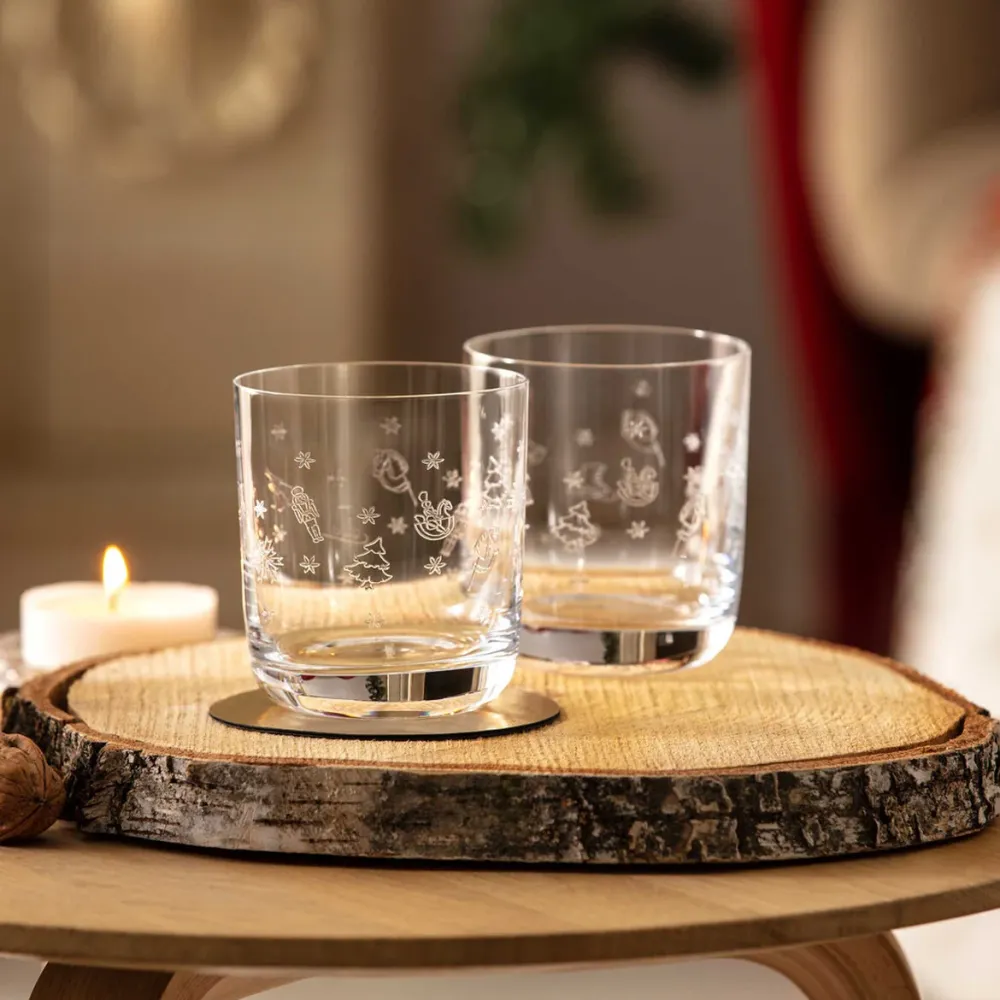 VILLEROY & BOCH Toy's Delight Bicchiere da Acqua Set 2 Pezzi 250ml Cristallo Tavola di Natale
