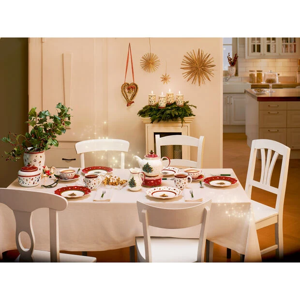 VILLEROY & BOCH Toy's Delight Piatto Colazione Rosso 24cm Albero di Natale