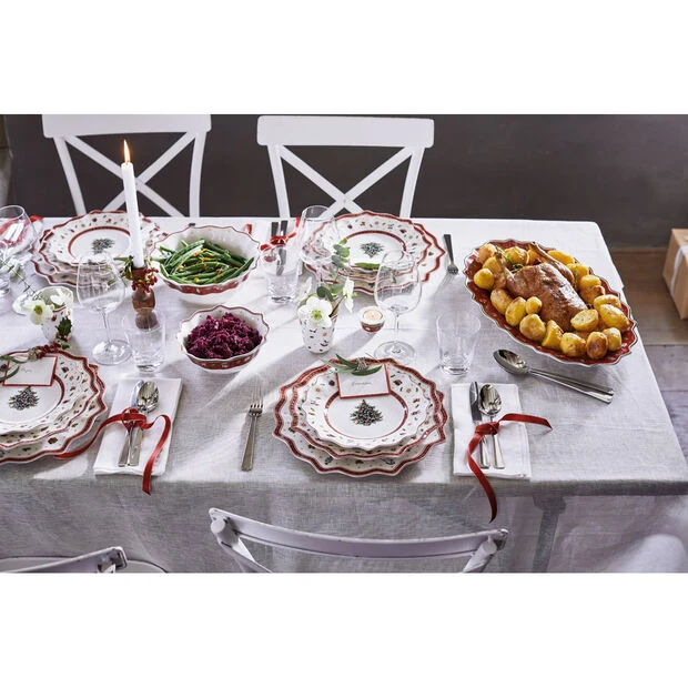 VILLEROY & BOCH Toy's Delight Piatto Colazione Rosso 24cm Albero di Natale