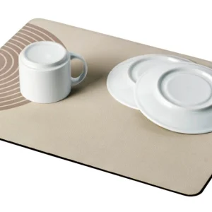 WENKO Tappetino scolapiatti 30 × 40 × 0,9 cm, gommato, beige
