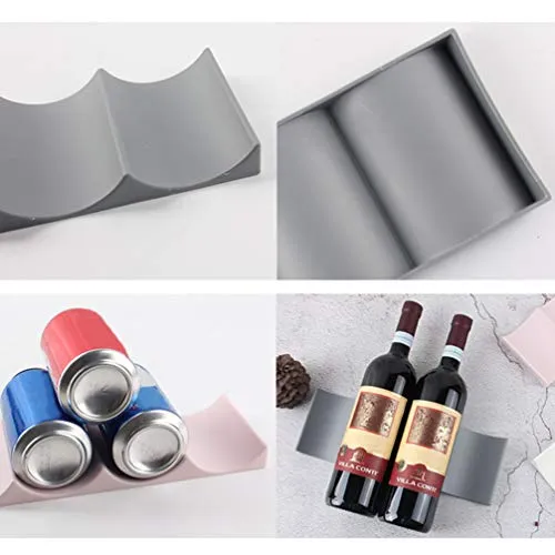 YARNOW Plastica Vino Bottiglia di Acqua Display Mat Impilabile Frigorifero Scimmia Stuoia Rack Organizer Lattine Bottiglie...