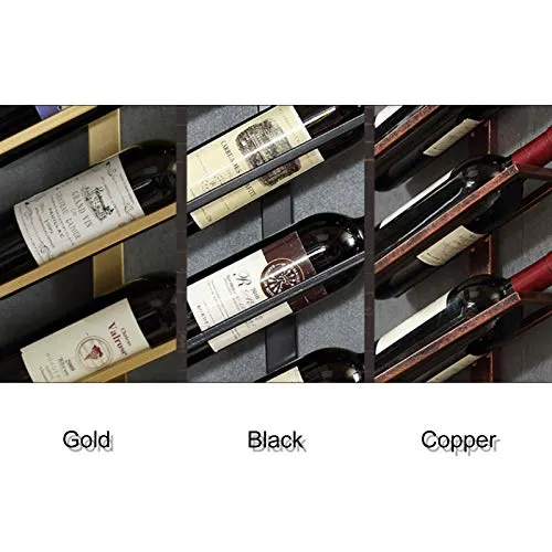 YQJ Portabottiglie da Parete Ferro Espandibile per Vino per Bar, Ristorante, Cucina E Armadio,d'oro,6 Bottles