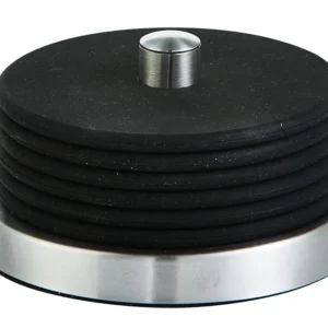 ZELLER set sottobicchieri acciaio inox nero 7 pezzi ø 10x6 cm