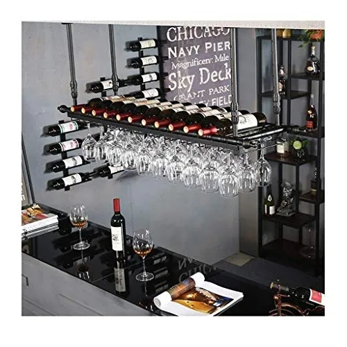 ZHXYY Portabottiglie Creativo da Bar Testa Giù, Decorazione per portabottiglie da Vino Europea sospesa, portabottiglie per...
