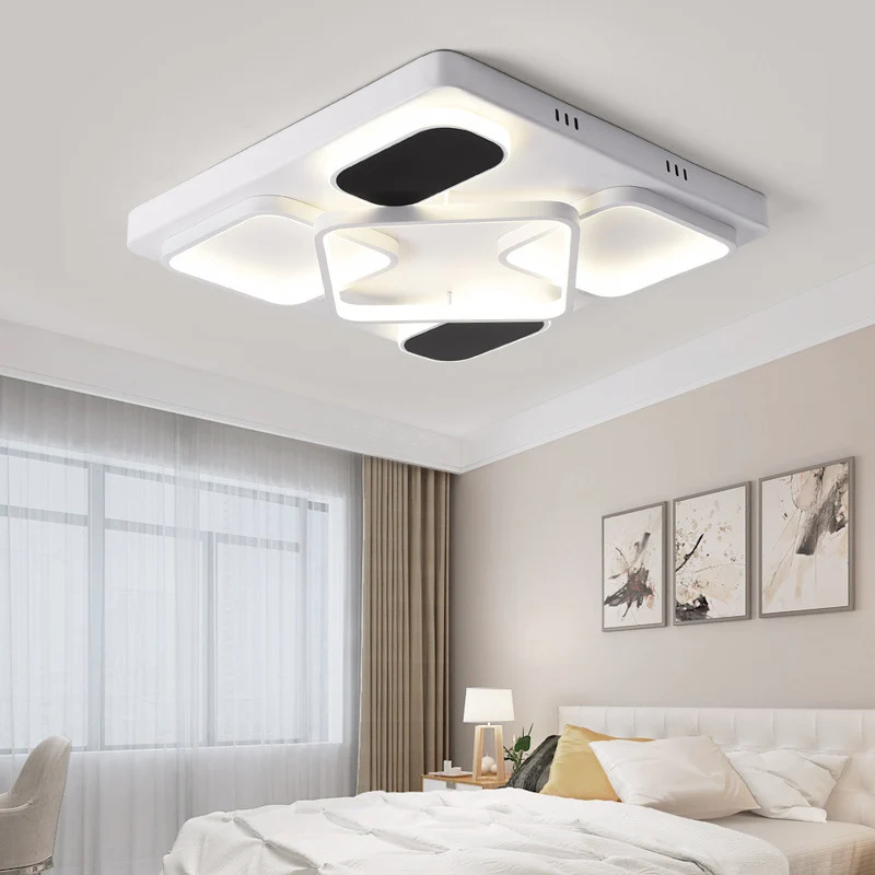 Plafoniera incasso minimalista con paralume quadrato acrilico 21,5"/27,5" di larghezza LED per camera da letto vicino alla...
