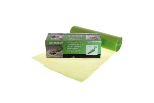 Sac à poche Schneider EW ECO punta chiusa 470 x 230 mm arrotolata 70 µ colore verde confezione: 100 pezzi/scatola 391810