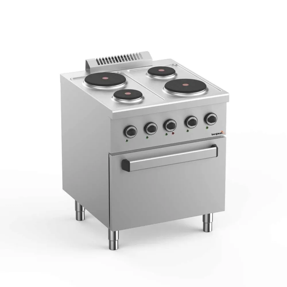 bergman CUCINA ELETTRICA SU FORNO ELETTRICO 4 PIASTRE TONDE 65145