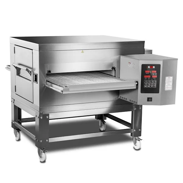 Forno continuo GMG con nastro catena larghezza di banda 810 mm display digitale per velocità e temperatura di produzione c...