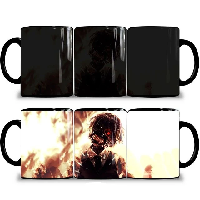 Tazza termoreattiva con maschera Ken Kaneki e Tokyo Ghoul