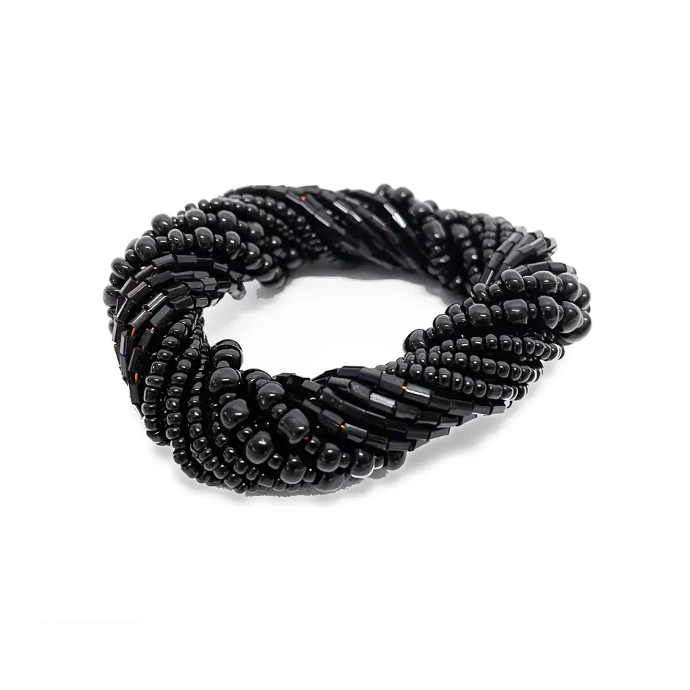 Il Portatovaglioli Beaded - Nero