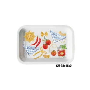FM Linea Chef Vassoio Rettangolare 23x16 cm – Stile Mediterraneo Elegante e Funzionale
