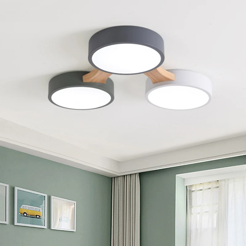 Modernismo Semplicità Lampada da soffitto LED Lampada da incasso legno per sala da pranzo camera da letto