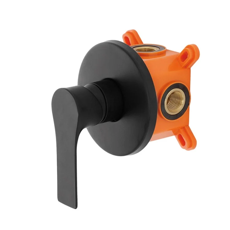 Miscelatore monocomando doccia RubiFlux serie Silvia - Nero Opaco con 2 Tazze incluse