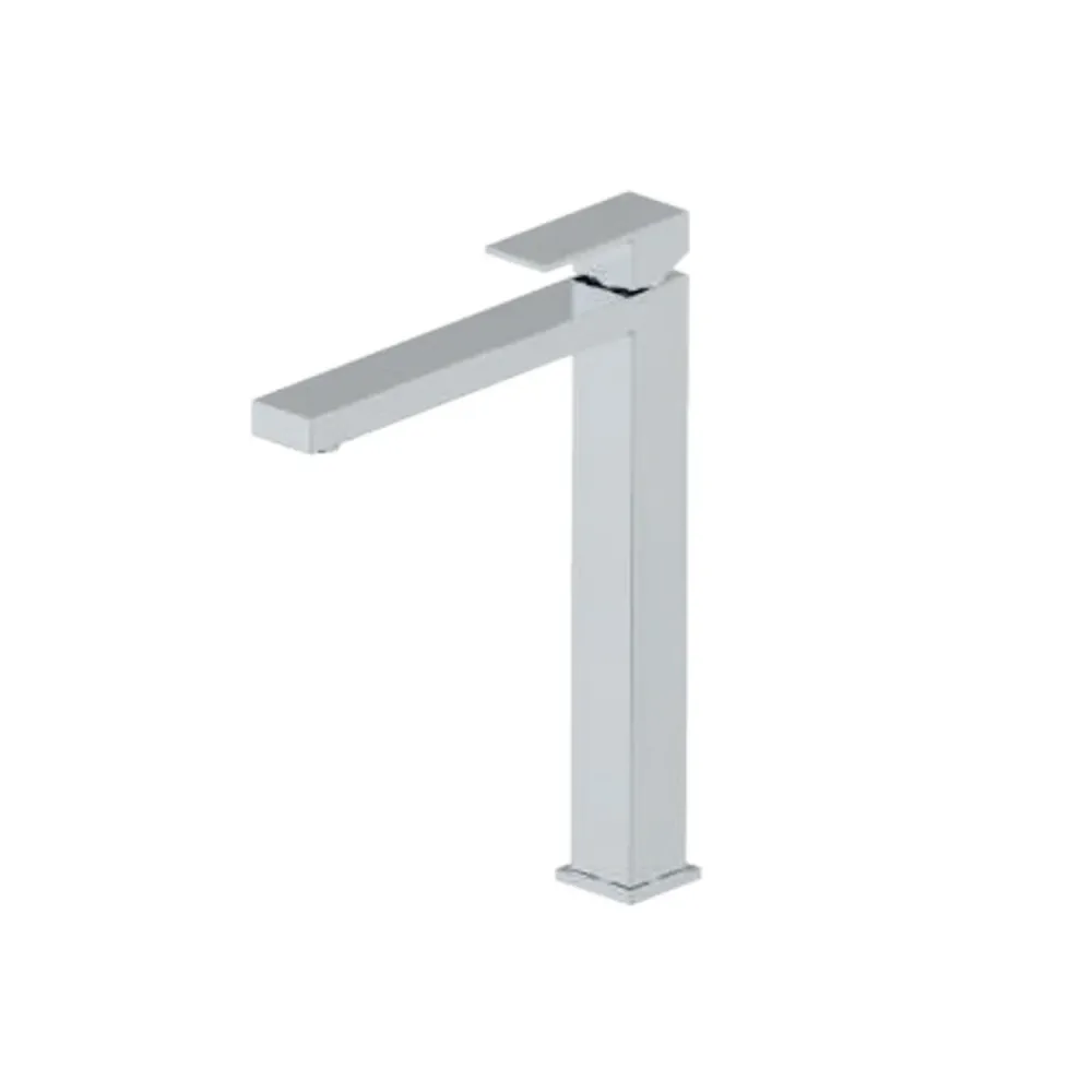Miscelatore monocomando lavabo elevato RubiFlux serie Rose - Cromo con Sistema Antigoccia