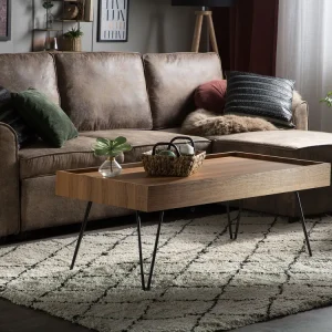 Tavolino da caffè legno marrone 120 x 60 cm WELTON