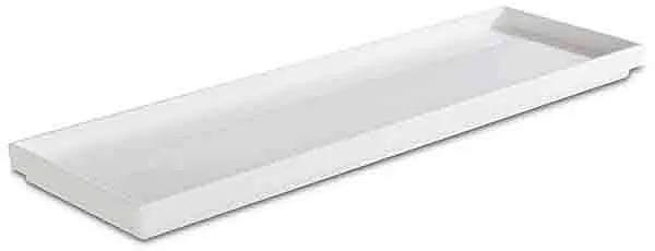 Vassoio APS GN 2/4 -ASIA PLUS- 53 x 162 cm altezza: 3 cm melamina interno: bianco lucido esterno: bianco opaco 15454